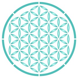Flower of Life Stencil - Reusable Sacred Geometry Mandala Wall Stencil - Use for Paper Projects, Scrapbooks, Diary, Walls, Floors, Fabric, Furniture, Glass, Wood etc. Size S