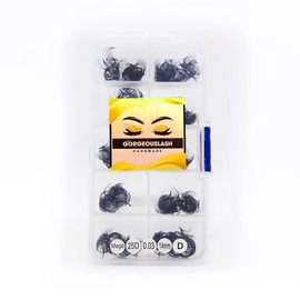 GorgeousLash 20D, 25D Mega Lashes. 500 Premade Volume Lash Fans. Eyelash Extensions. Handmade! (25D - D Curl - 0.03, 14mm)