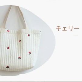 [Benefits Children Happiness for the Future] B/C Evil Bag, Nubi Bag, Tote Bag, Shoulder Bag, Flower Pattern, Women's, One Size, white