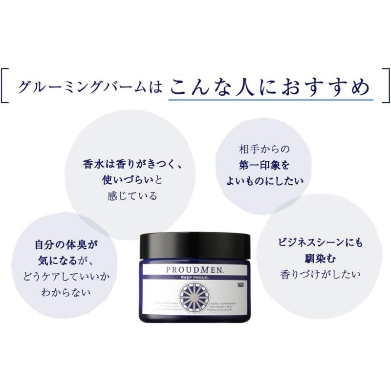 Proud Men Solid Perfume Men's Grooming Balm 40g (Grooming Citrus