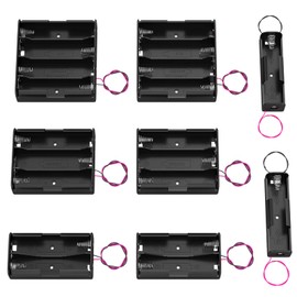 DaierTek 18650 - Soporte de batería con cable de 3,7 V 1 18650, soporte de batería de 7,4 V 2 18650, soporte de batería de 11,1 V 3 18650, soporte de 14,8 V 4 18650, caja de soporte 2 para cada tipo, 8 unidades en total