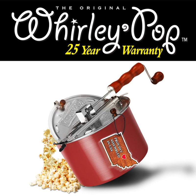 Original Whirley-Pop Popcorn Popper - Nylon Gear - Red