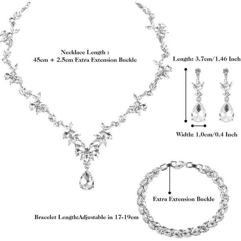 Sendowtek Juego De Joyería, Conjunto De Joyas Para Mujer
