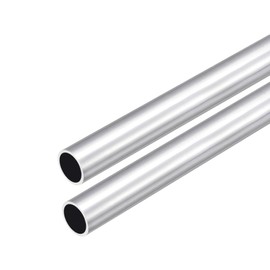 DMiotech Pack of 2 (18 mm outer diameter x 15 mm inner diameter) 6063 aluminium round tube, 300 mm length, industrial metal tube for machine frame construction, DIY projects