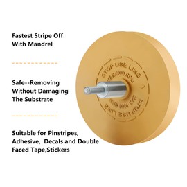 LuckyGuard Decal Remover Eraser Wheel Adhesive Remover for Pinstripes Vinyl Tapes and Sticker Rubber Wheel for Drill 1 Pack