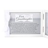 First Grandchild Picture Frame- White Double Hinged Tabletop Photo Frame
