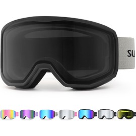 Supertrip Ski Goggles for Men and Women, Snowboard Goggles for Glasses Wearers, Anti-Fog Cylindrical Ski Goggles UV400 Protection Compatible Helmet Adults Teenagers for Skiing/Skating/Snowmobile