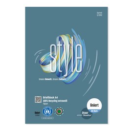 Staufen 608585010 – Writing Pad Green, DIN A4, 50 Sheets, 70 g/m², 9 mm, Lined, Pack of 1