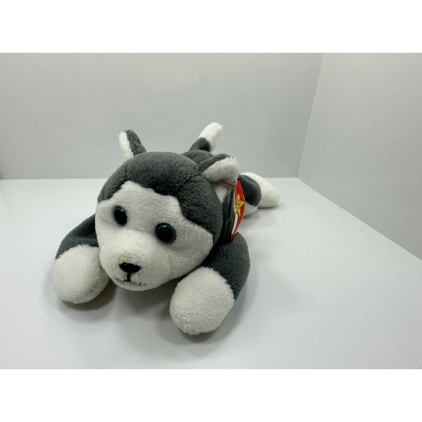 TY Beanie Babies Stuff Toy- Nanook the Husky Dog Gray.
