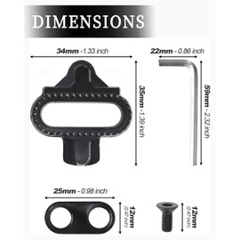 ZAMXHUG Cleat Compatible SPD, MTB Cleat Suitable for Men and Women Cycling, Bike Cleats for Indoor Cycling, Mountain Cycling and Outdoor Road Cycling for Shimano SPD SM-SH51