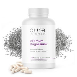 Pure TheraPro Rx Pure TheraPro Rx Optimum Magnesium Lysinate Glycinate & Di-Magnesium Malate, Made in USA | 4 Month Supply | Chelated Magnesium for Maximum Absorption, Supports Bone Health & Energy, 240 Count