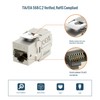 Tecmojo CAT6 Shielded keystone jack Gigabit, 12 Pack