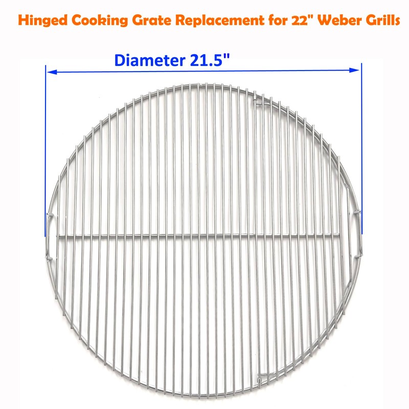 GRILLJOB 22" Stainless Steel 304 Weber Hinged Grill Grate 22