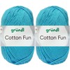 2 x 50 g Gründl Cotton Fun Crochet Yarn 100%