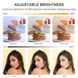 ORDRO SL-30 Video Conference Lighting, 2700K-6500K Bi-Color Brightness Dimmable, CRI ≥95 & 96 Lamp Beads Light with Clip for Video Conferencing with 3 Cold Shoe for Photography, Streaming, Vlogging