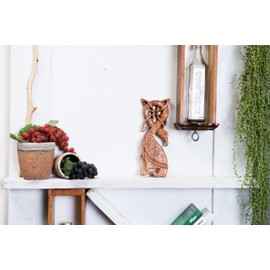 Windalf Celtic Wooden Picture Marawn 27 cm Viking Bird Wall Picture Celtic Knot Wooden Decoration Lucky Wall Relief Handmade Wood