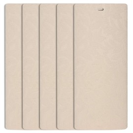 DALIX Rainforest Cream Vertical Blind Texture Slats Window Size 64.5 Qty 5 Pack