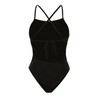 Dolfin Basic Women's Black Tie Back One Piece Swimsuit (28,
