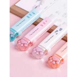 Laxia 2pz Gomas En Barra De Empuje Patita De Gatito Kawaii Colores