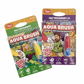 KangaToys Aqua Brush 2 Pack | Old Testament #1 and Old Testament #2 Color with Water Activity Books, Bible School, Preschool, Elementary, Primary, Christian, Religion