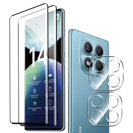 Suttkue for Xiaomi Redmi Note 14 Pro 4G Screen Protector with Camera Lens Protector, 9H Hardness Anti-Scratch Tempered Glass flim, Case Friendly,(Not 5G)
