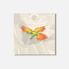 Unbranded Fantasy Parrot Animal 4'' X 4'' Square Wooden Coaster