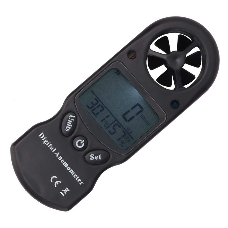 Oumefar 3-in-1 Mini Handheld Multifunction Digital Thermometer Hygrometer Anemometer Wind