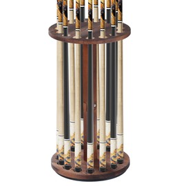 Lnmuzm 360 Degree Rotating Pool Cue Stick Holder - Floor Stand Pool Cue Rack for Up to 15 Sticks, Billiard Cue Rack, Natural Wood Billiard Room Equipment Storage Organizer, Gifts for Men