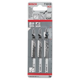 Bosch T-101B/3 Jigsaw Blade for Woodworking, Set of 3