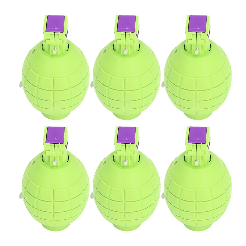 6pcs Kids Toy Hand Grenades Pretend Role Play Plastic Grenades