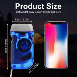 Treela 36 Pcs Hand Crank Flashlights Operation Christmas Bulk Items Squeeze Flashlight No Battery Required Torchlight 3 Powered Charging for Emergency(Blue)