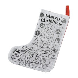 Fun Express DIY Christmas Stocking Crafts - 12 Color Your Own Activities - Holiday Crafts for Kids