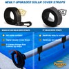 2024 Upgraded Pool Solar Cover Reel Straps,18 Pcs Including 6