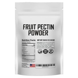 Fruit Pectin Powder for Jams and Jellies - Natural, Vegan and NON-GMO. Premium Bulk ingredient - 350 Grams (12.35 oz) Value Size Bag