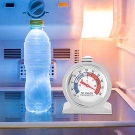 Termómetro de Refrigerador, Termómetro de Temperatura de Acero Inoxidable para Refrigerador, Congelador con Dial Grande -30℃ to 30℃(-20℉ to 80℉)