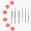 6pcs Blackhead Remover Tool Stainless Steel Pimple Comedones Extractor for