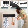 6 Pcs Magnetic Key Holder for Fridge with 10 Hooks,
