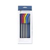 Colourworks Reusable Drinking Straws, Plastic Straws with Cleaning Brush, Environmentally