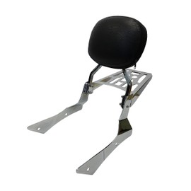 Round - Sissy Bar Backrest & Luggage Rack for 00-06 Honda Shadow Spirit VT750DC Chain Drive
