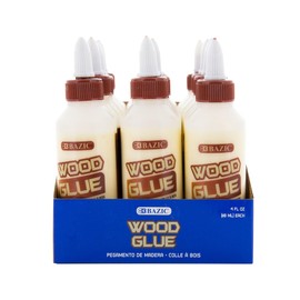 BAZIC Products Wood Glue 4 Oz. (118 mL), Natural Color Super Strong Bond Adhesive, for Home Improvement Woodwork Softwood & Hardwood, 12-Pack