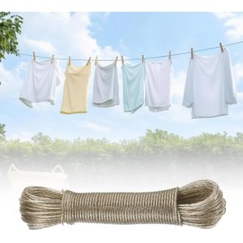 Farnirvana 30 m Washing Line, Extra Strong with Steel Core, Outdoor Washing Line, 130 kg Load Capacity, Tear-Resistant Washing Line for Outdoors, Garden, Camping