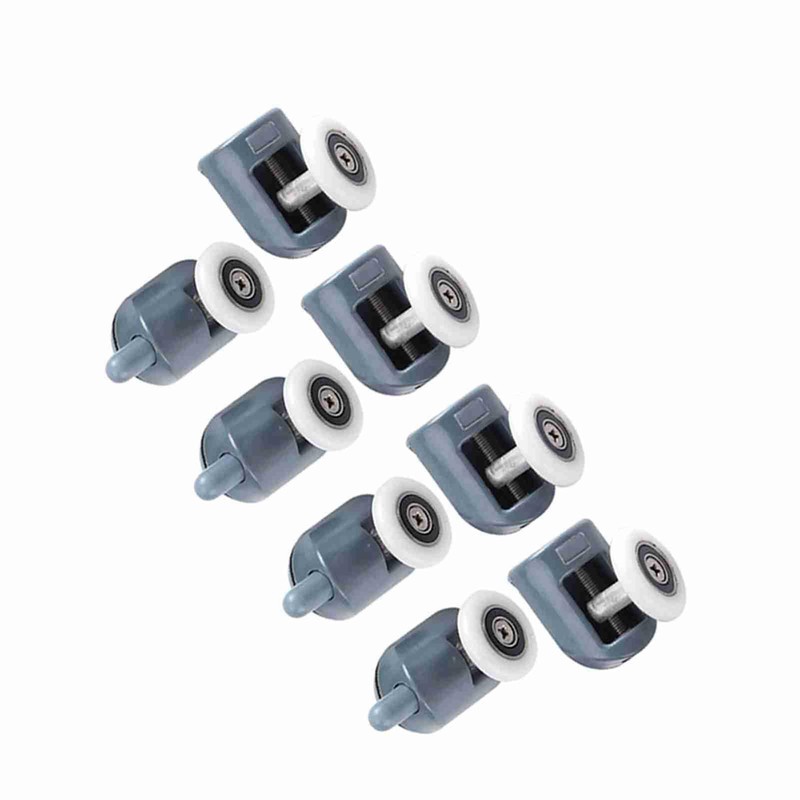 8Pcs Shower Door Rollers Shower Door Runners/Wheels/Pulleys/Guides Home Bathroom DIY