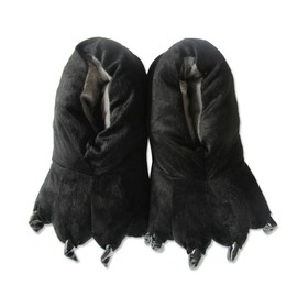MizHome Unisex Soft Paw Claw Home Slippers Animal Costume Shoes Black L