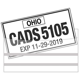 Donkey Auto Products License Plate Temporary Tag Plastic Bags with Adhesive (100 per Pack)