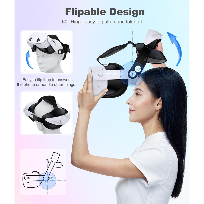 Kawaye Head Strap Compatible with Meta Quest 2/Quest 3S/Quest 3