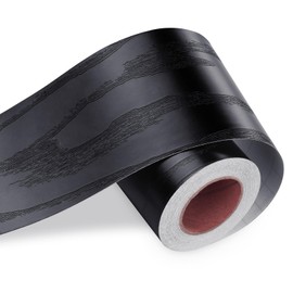 LaCheery Black Wood Mirror Frame Border Peel and Stick Mirror Border Tape Black Wallpaper Borders for Bathroom Mirrors Borders Sticker Waterproof Removable Bulletin Board Wall Paper Trim Decor 3"x197"