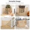 36" Height Extra Tall Freestanding Pet Gate, Solid Wood Folding