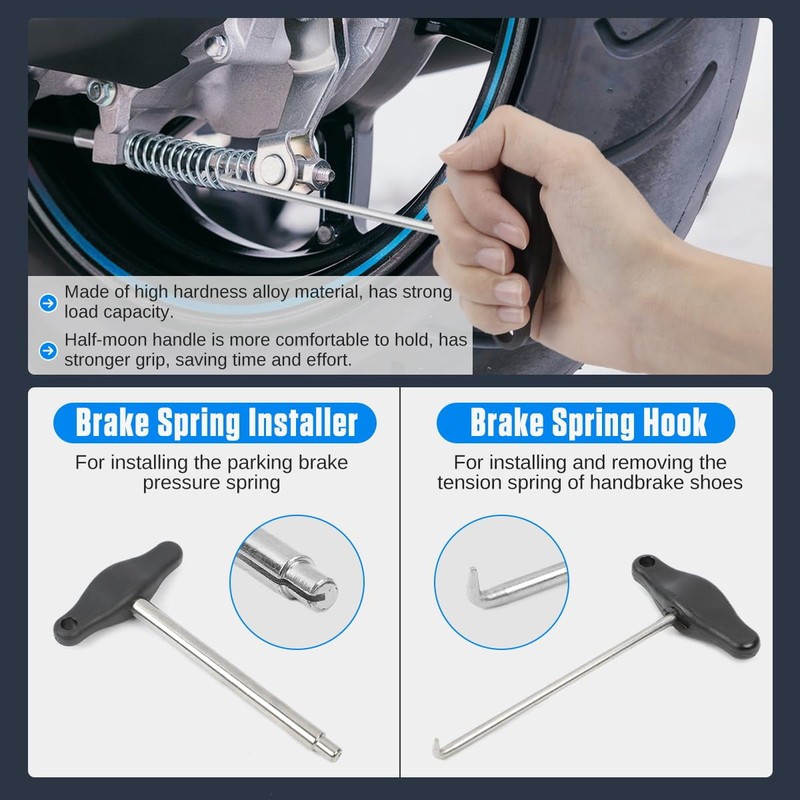 Brake Tools 15PC Drum & Disc Brake Tool Kit Labor-saving