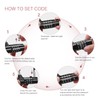 LOFICOPER Long Shackle Combination Lock, 4 Digit Combination Padlock, 6.8