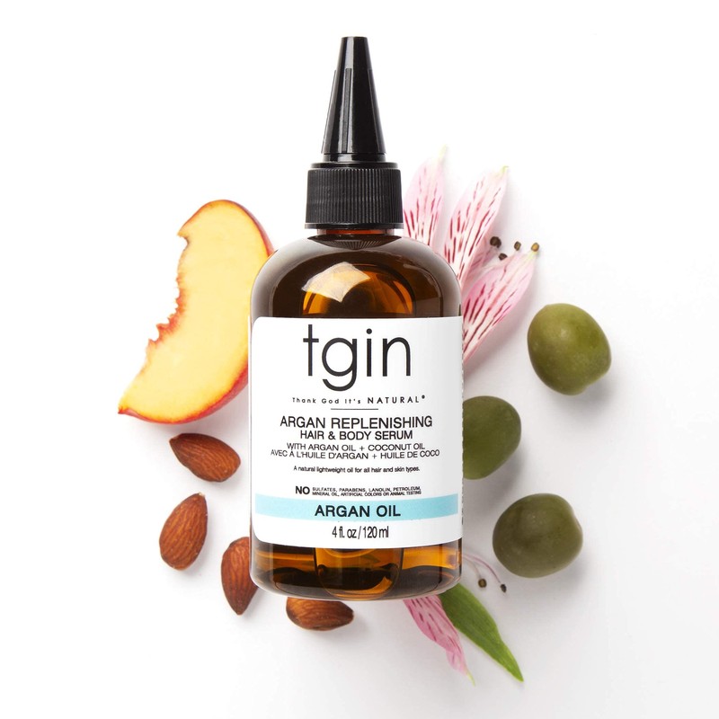 tgin Argan Replenishing and Hair Body Serum for Natural Hair,